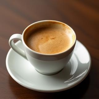 Close de café especial servido em xícara elegante